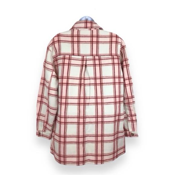 ROXY NWT Check the Swell Wool Blend Flannel Shacket Top Small - Picture 4 of 5